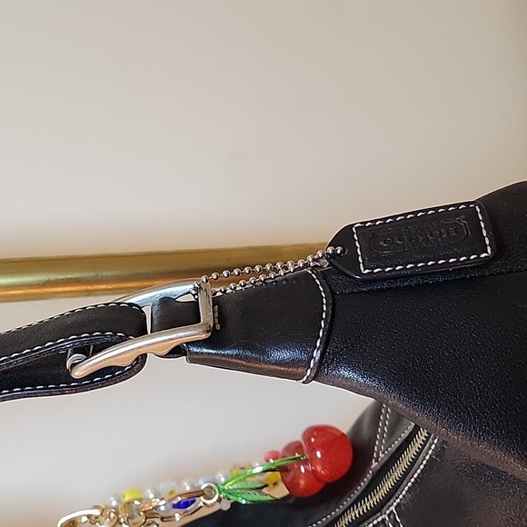 Coach Y2K Legacy Elegant Black Leather Convertible Crossbody Hobo Bag 9566 - Picture 8 of 16